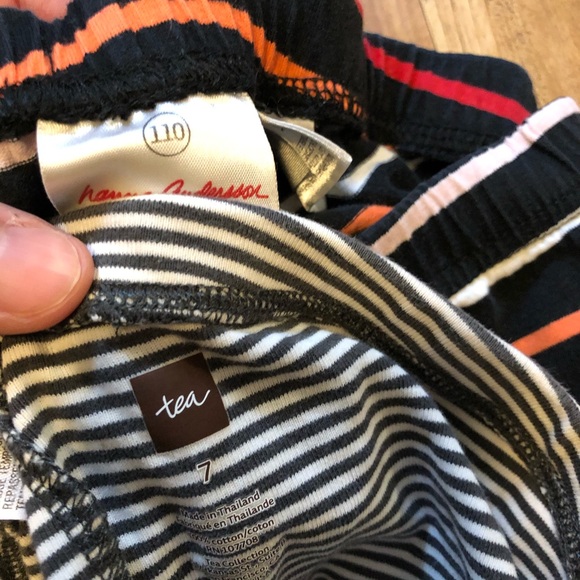 Lot of 4 leggings Tea & hanna Anderson 6-7 - Picture 2 of 9